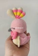Amigurumi Mabel the Major Mitchell Cockatoo