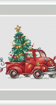 Green Terrace - Christmas Red Car by Elena Lartsova