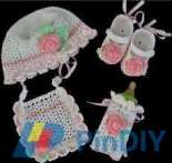 Maggies Crochet - Maggie Weldon - PA906 Ariana Baby Set