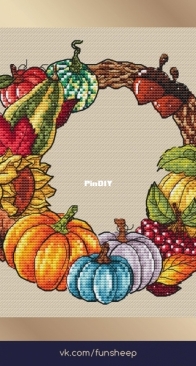 Fun Sheep - Fall Wreath by Anastasia Kravtsova