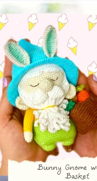 Mikado Cutes - Ekaterina Coskun - Bunny Gnome with his Basket