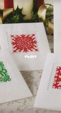 Seasons Greetings - Assisi Christmas Cards by Maria Diaz from Cross Stitch Gold 69 XSD