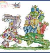 DMC BL1036-51 Somebunny Delivering Gifts