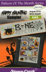 Stoney Creek Pattern Of The Month Series Happy Haunting Sampler PM1506 August 2019 - Bone Appetit - 6 of 6