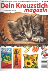 Cat on a Ladder Nr. 8804 From Dein Kreuzstich Magazin 2016-5