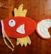 Heart in Flight Crochet - Kim Novak - Magikarp Pokemon Drawstring Bag
