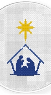 Daily Cross Stitch - Nativity Star