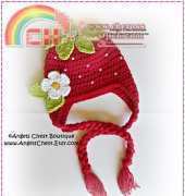Angels Chest Boutique - Mary Angel Morris - Strawberry Beanie Earflap