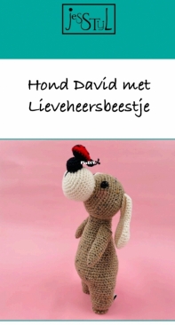 JesStijl - Jessica Harmsma - Dog David with Ladybug - Hond David met Lieveheersbeestje - Dutch