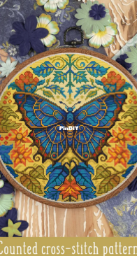 Art Nouveau Butterfly II-Stitching Land-PDF Only