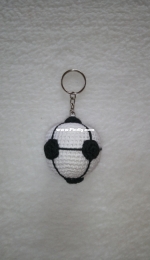 Black white keychain