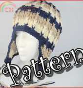 Ribbed Ear Flap Hat by CickiesGirl Patterns