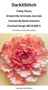 DarkXStitch - Pretty Peony by nadia Andrews - Free