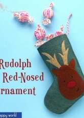 Shiny Happy World- Wendi Gratz- Rudolph the Red- Nosed Ornament- free
