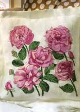 Floral Delight - Rose Cushion by Kate Knight from Cross Stitch Crazy 150 XSD