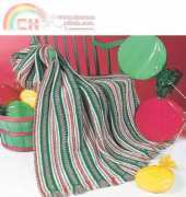 Christmas Ribbon Candy Crochet Afghan by Diana Sippel