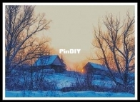 Artecy Cross Stitch- Colourful Winter Sunrise by Tereena Clarke.