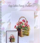 I Love CrossStitch  ILCS MK-005 Log Cabin Pansy Basket XSD