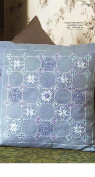 Tranquil Seas - Honeycomb Cushion by Anne MacGregor from Cross Stitch Gold 108 XSD