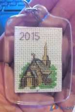 Keychain with embroidery