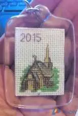 Keychain with embroidery
