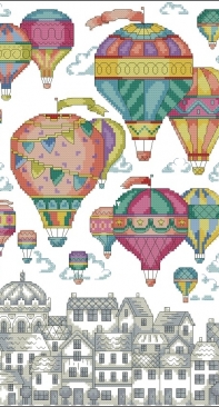 Hot Air Balloons by Susan Bates from Cross Stitcher 335 PCS + XSD