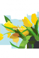 Better Cross Stitch - Yellow Tulips - Free