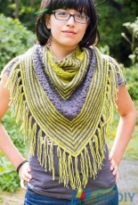 Aroha Knits-Keep Austin Warm Shawl (The KAW Shawl) by Francoise Danoy