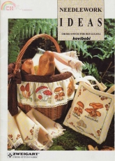 Zweigart Needlework Ideas - Cross Stitch for 3835 Lugana - Mushrooms and Herbs