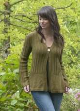 Flared Bottom Vee Neck (one button version) By Yvette Silverman - Free