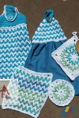 Hatched With Love- Jen Hatch -  Chevron Illusion Kitchen Set