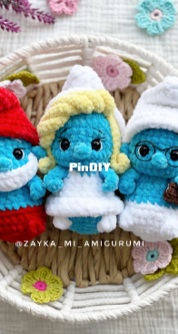 Zayka mi amigurumi- Miranda Aivazyan - Смурфики Smurfs - Russian