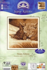 DMC BK454 Sepia - Sleepy Kittens