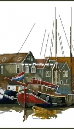 Paradise Stitch - Fishermens warf by Olga Lankevich XSD