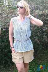 Pale Blue Mesh Top by Jutta Maria Guerth/Craftrebella-English,German-Free