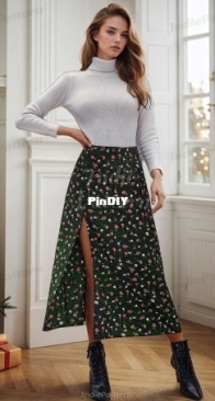 Indie Pattern - Slit Skirt - XS - XXXL