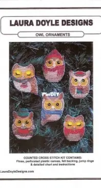 Laura Doyle Designs D251 Owl Ornaments XSD