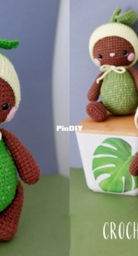 My Crochet Wonders - Marina Chuchkalova - Марина Чучкалова - Baby Avocado Doll - Авокадик - Russian