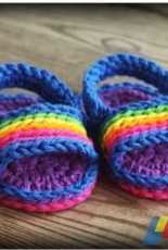 Newborn Knots- Amanda Chapman- Pin Stripe Baby Flip Flops