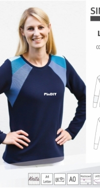 Sinclair Patterns - Linnea Colorblocked Sweater - S1100  - Size xs-4xl - English