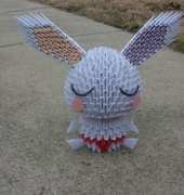 3D Origami Sleepy Bunny