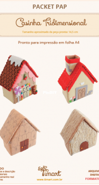 Timart - Fátima Barbosa - Three-Dimensional Houses - Casinha Tridimensional - Portuguese