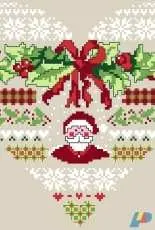 Bleu de Chine 1040 - Coeur Pere Noel PCS