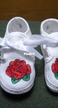 Baby Booties with Roses