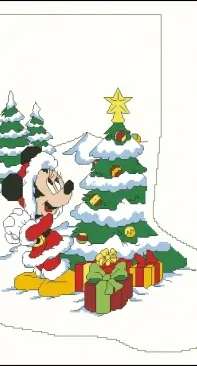 Just CrossStitch - Mickey Unlimited 36019 Presents For Minnie Christmas Stocking XSD