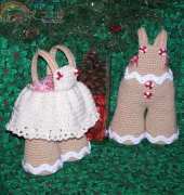 Four Bees Designs - Deborah Ross - Mr and Mrs Gingerbread Treasure Trouser Set