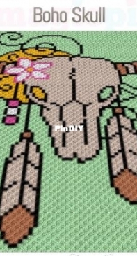 Two Magic Pixels - Boho Skull