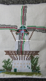 Lavender bag with windmill.