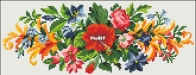 Berlin Woolwork - Spray of Flowers and Hibiscus SAGA