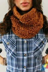 spiderwomanknits-Textured Cowl by Abi Gregorio-Free